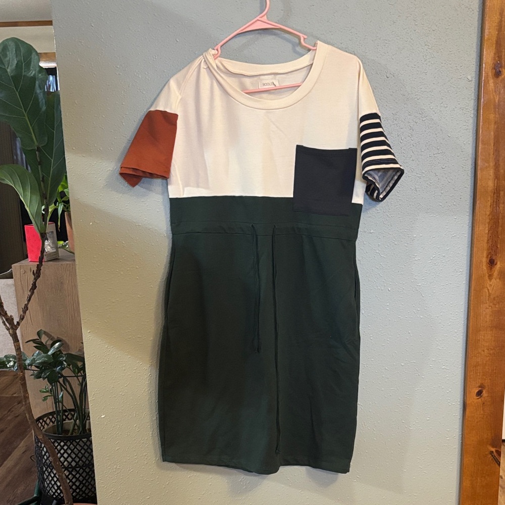 ROOLEE Colorblock Short Sleeve Dress